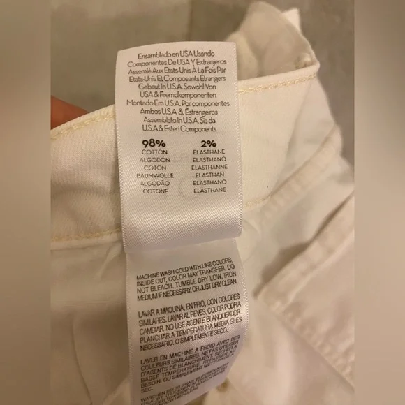 MOTHER The Rascal Ankle Snippet Whipping the Cream White Size 30 - Picture 7 of 11